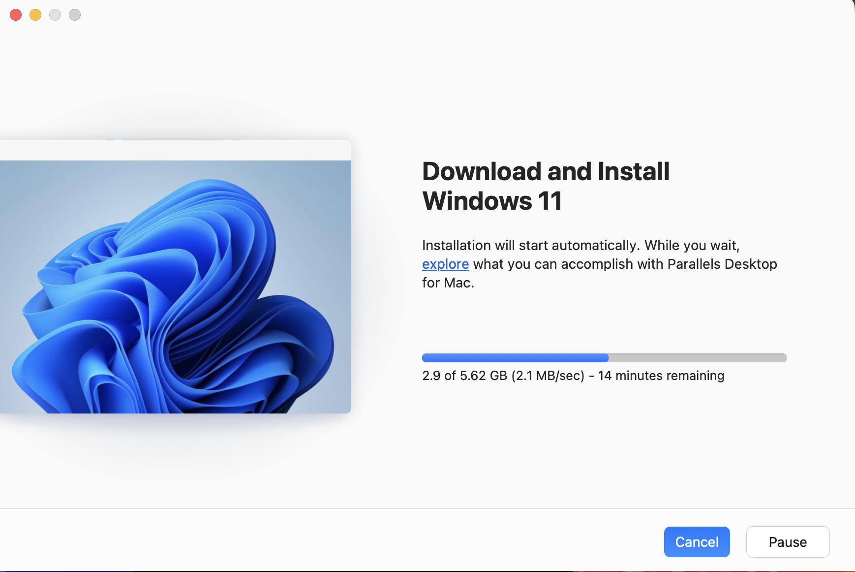 Parallels Desktop - automatyczna instalacja Windows