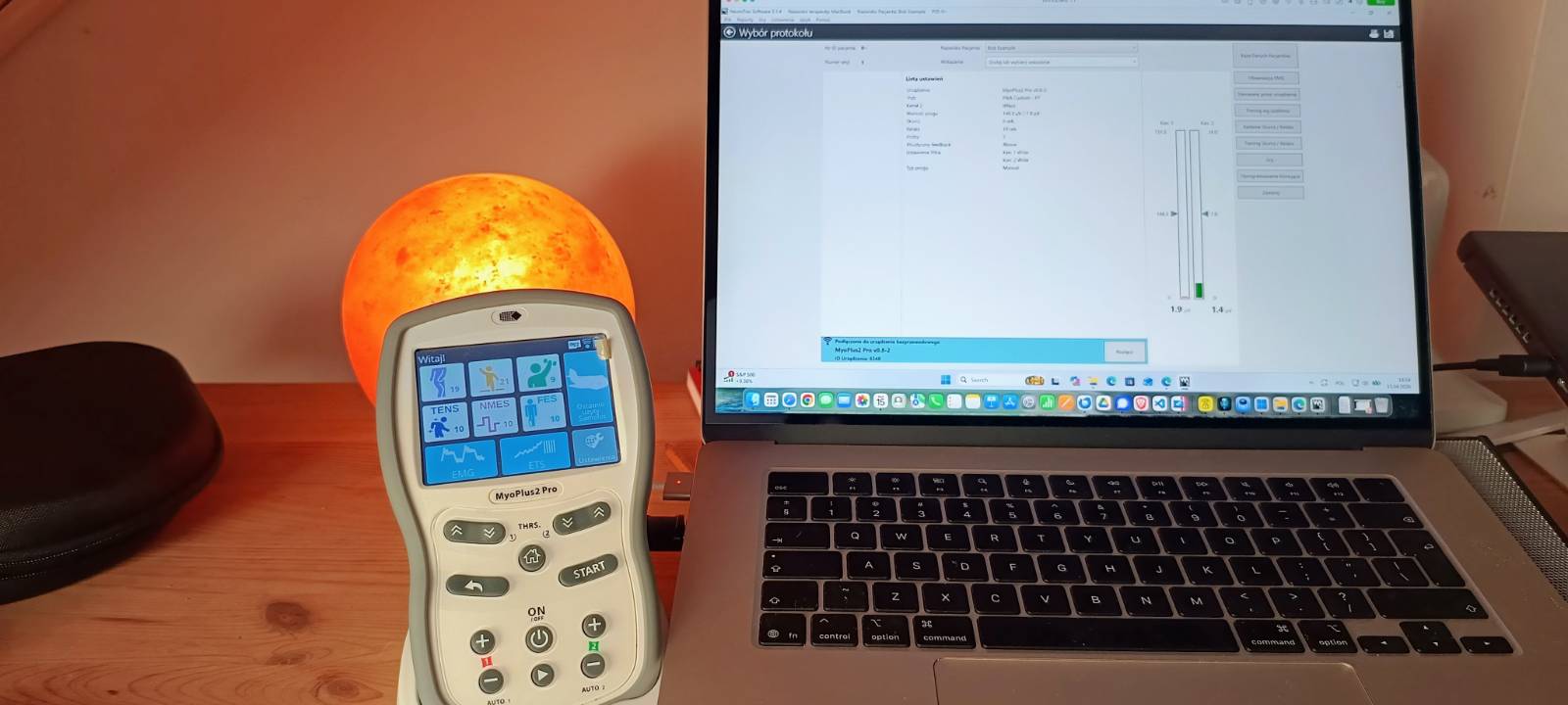 Oprogramowanie EMG daje biofeedback na Windows i macOS
